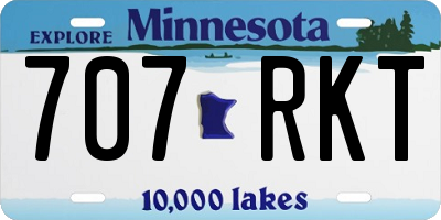 MN license plate 707RKT
