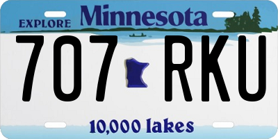 MN license plate 707RKU