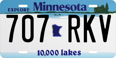 MN license plate 707RKV