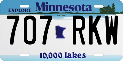 MN license plate 707RKW