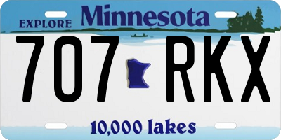 MN license plate 707RKX