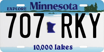 MN license plate 707RKY