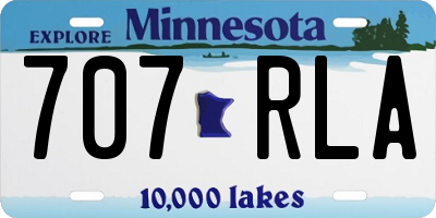 MN license plate 707RLA