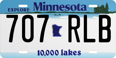 MN license plate 707RLB