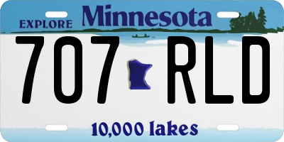 MN license plate 707RLD
