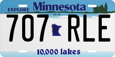 MN license plate 707RLE