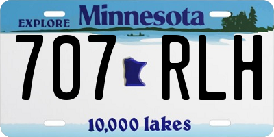 MN license plate 707RLH