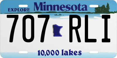 MN license plate 707RLI
