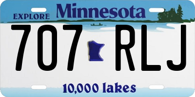 MN license plate 707RLJ