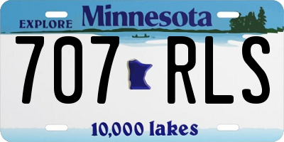 MN license plate 707RLS