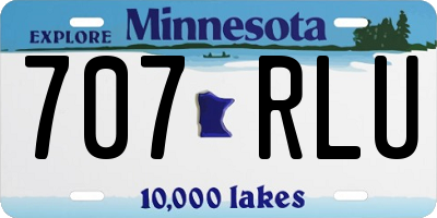 MN license plate 707RLU