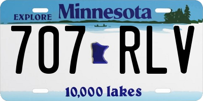 MN license plate 707RLV