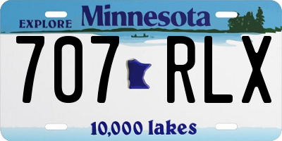 MN license plate 707RLX
