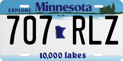 MN license plate 707RLZ