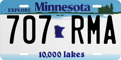 MN license plate 707RMA