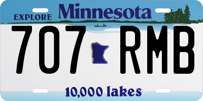 MN license plate 707RMB