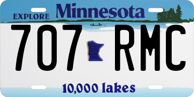 MN license plate 707RMC