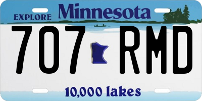 MN license plate 707RMD
