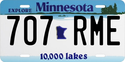 MN license plate 707RME
