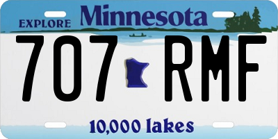 MN license plate 707RMF