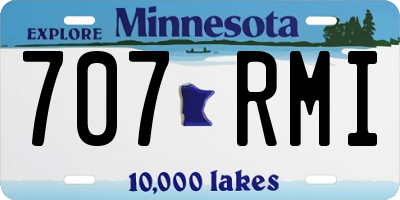 MN license plate 707RMI