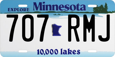 MN license plate 707RMJ