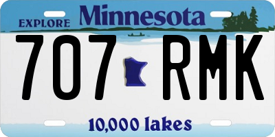 MN license plate 707RMK