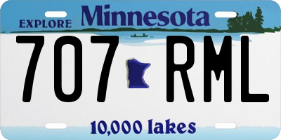 MN license plate 707RML