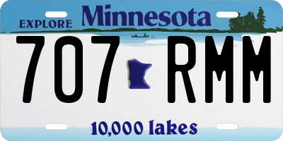 MN license plate 707RMM