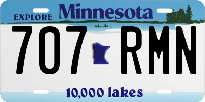 MN license plate 707RMN