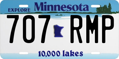 MN license plate 707RMP