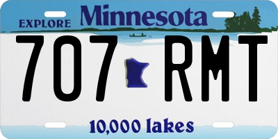 MN license plate 707RMT
