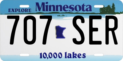 MN license plate 707SER