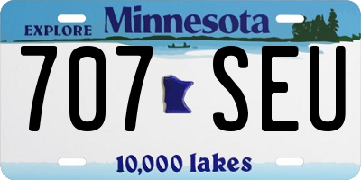 MN license plate 707SEU