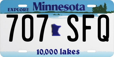 MN license plate 707SFQ