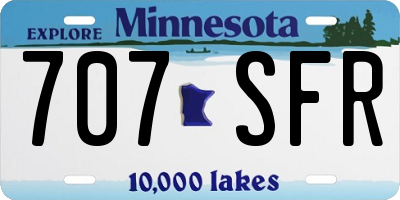 MN license plate 707SFR
