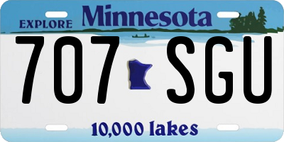 MN license plate 707SGU