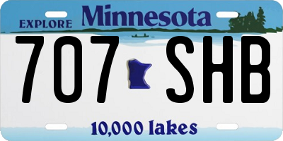 MN license plate 707SHB