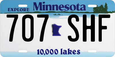 MN license plate 707SHF