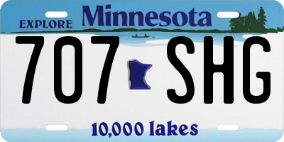 MN license plate 707SHG