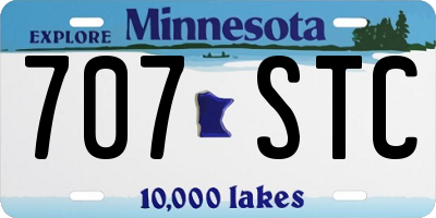 MN license plate 707STC