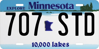 MN license plate 707STD