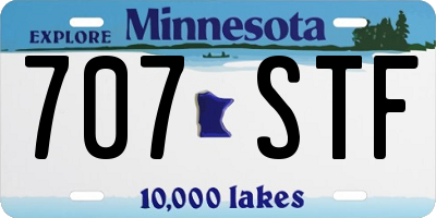 MN license plate 707STF