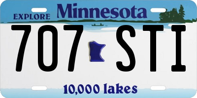 MN license plate 707STI
