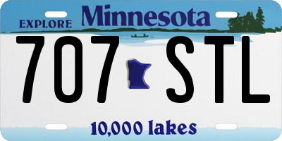 MN license plate 707STL