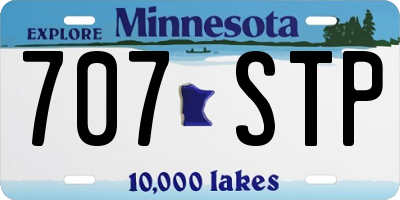 MN license plate 707STP