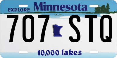 MN license plate 707STQ