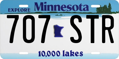 MN license plate 707STR