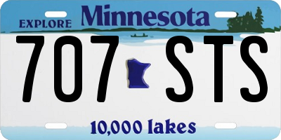 MN license plate 707STS