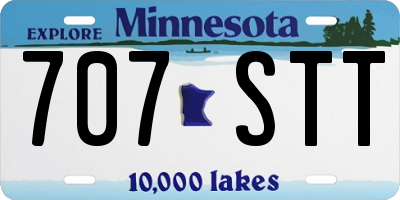 MN license plate 707STT